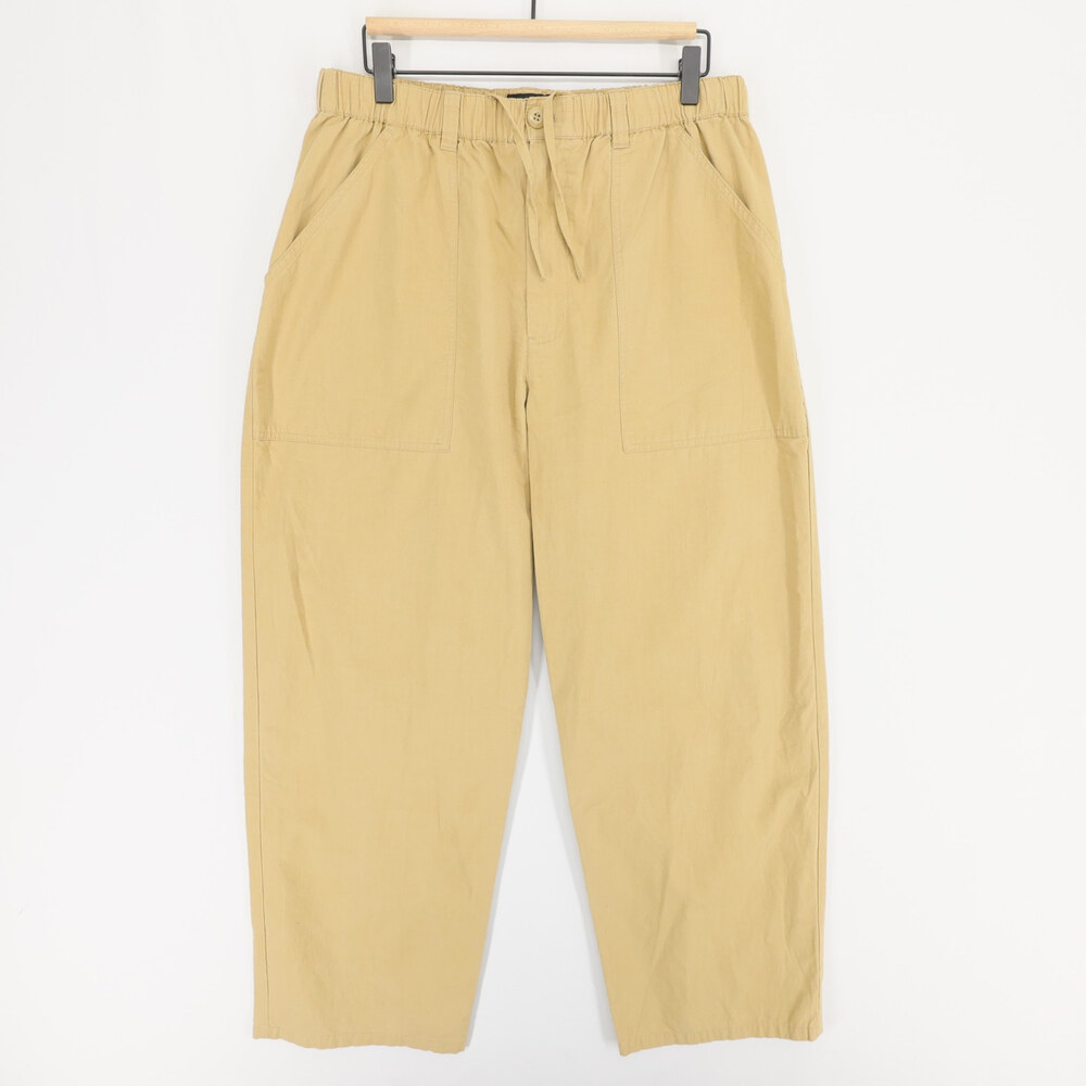Stan Ray Jungle Pant Pants Mens L Beige Elastic Waist Drawstring Cotton Fatigue